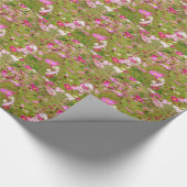 Bereich der rosa Blume Geschenkpapier (Ecke)