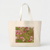 Bereich der rosa Blume Jumbo Stoffbeutel (Vorne)