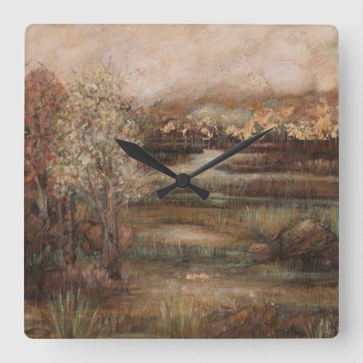 Bereich der Träume I Quadratische Wanduhr (Vorderseite)