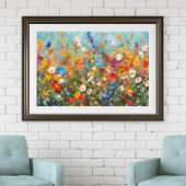 Bereich der uneingerahmten Wildblumen Poster
