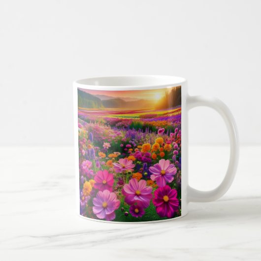 Bereich der Wildblume der Strahlung anpassbar Kaffeetasse (Rechts)