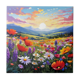 Bereich der Wildblumen mit Rolling Hills Fliese