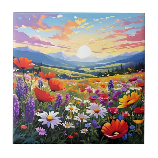 Bereich der Wildblumen mit Rolling Hills Fliese (Vorderseite)
