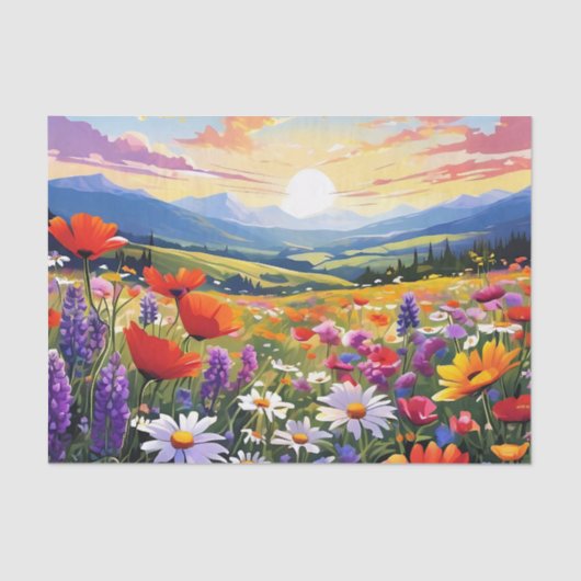 Bereich der Wildblumen mit Rolling Hills Seidenpapier (Vorderseite)