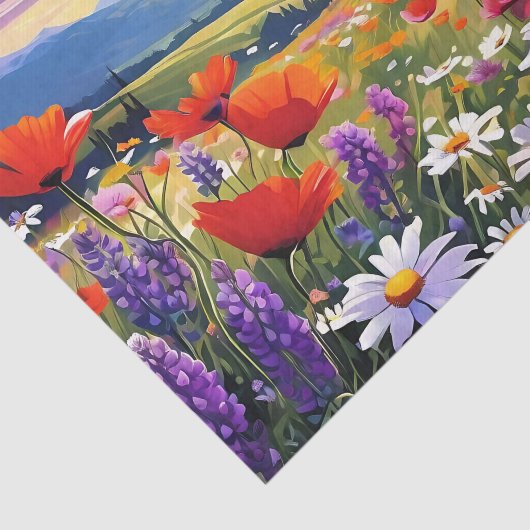 Bereich der Wildblumen mit Rolling Hills Seidenpapier (Ausschnitt)