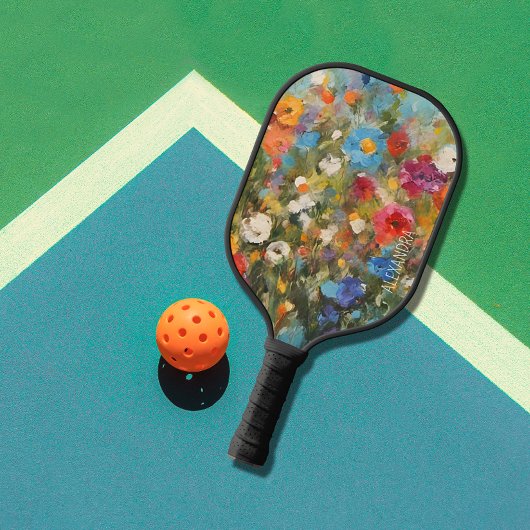 Bereich der Wildblumen Pickleball Schläger