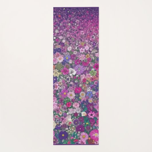 Bereich der Wildblumen Yogamatte (Rückseite)