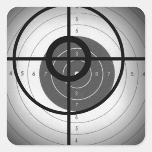 Bereich-Fadenkreuz Quadratischer Aufkleber