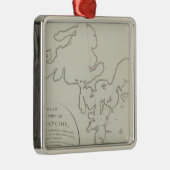 Bereich Kaliforniens San Francisco Bay Silbernes Ornament (Rechts)