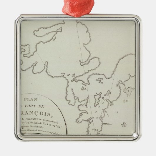 Bereich Kaliforniens San Francisco Bay Silbernes Ornament (Vorne)