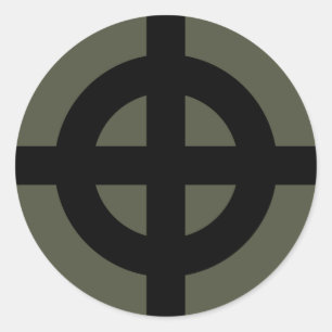 Bereich-Kappen-Aufkleber, keltisches Kreuz, Art 2 Runder Aufkleber