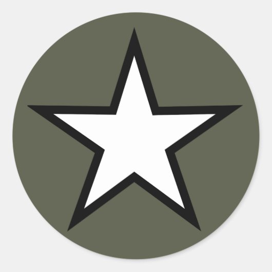 Bereich-Kappen-Aufkleber, Stern Runder Aufkleber (Vorderseite)