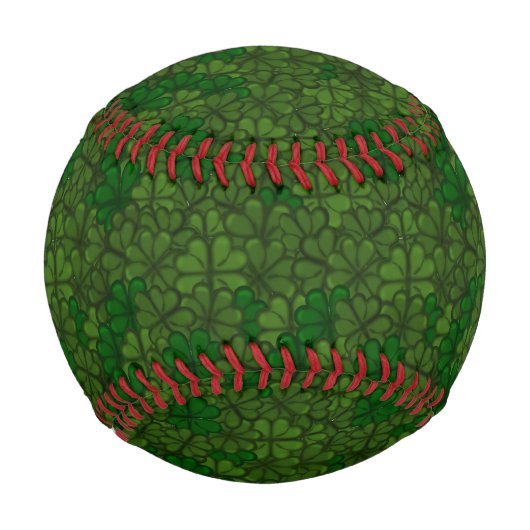 Bereich Kleeblätter Digitale Kunstmuster St Patric Baseball (Vorderseite)