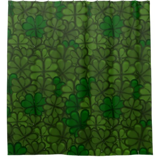 Bereich Kleeblätter Digitale Kunstmuster St Patric Duschvorhang (Vorderseite)