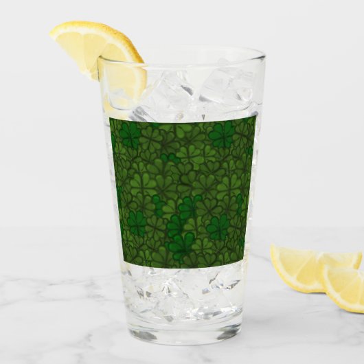 Bereich Kleeblätter Digitale Kunstmuster St Patric Glas (Vorderseite Ice)