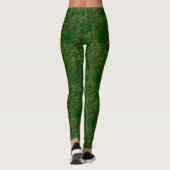 Bereich Kleeblätter Digitale Kunstmuster St Patric Leggings (Rückseite)