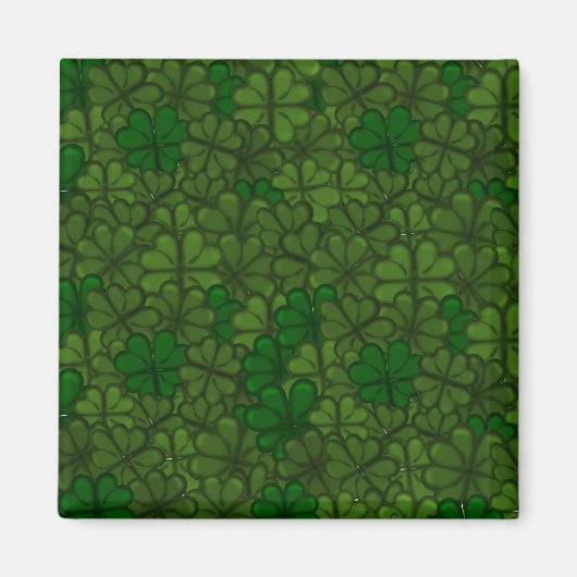 Bereich Kleeblätter Digitale Kunstmuster St Patric Magnet (Vorne)