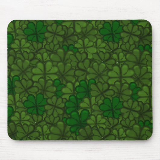 Bereich Kleeblätter Digitale Kunstmuster St Patric Mousepad (Vorne)