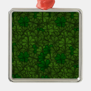 Bereich Kleeblätter Digitale Kunstmuster St Patric Ornament Aus Metall