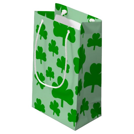 Bereich Kleeblätter Geschenktasche Kleine Geschenktüte (Rückseite Schrägansicht)