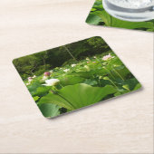 Bereich Lotus Blume Sommergarten Rechteckiger Pappuntersetzer (angewinkelt)