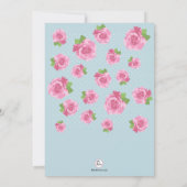 Bereich Rose Foto Einladung (Rückseite)