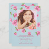 Bereich Rose Foto Einladung (Vorne/Hinten)