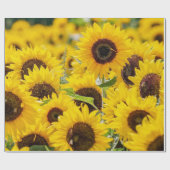 Bereich Sonnenblumen Design Umhüllungspapier Geschenkpapier (Flach)