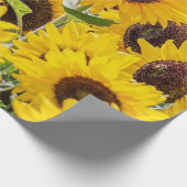 Bereich Sonnenblumen Design Umhüllungspapier Geschenkpapier (Ecke)