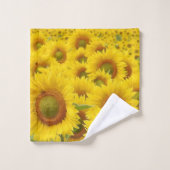 Bereich Sonnenblumendesign Badhandtuch Set (Waschlappen)