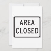 Bereich Sperrzone für Schilderwarnung Einladung (Vorderseite)