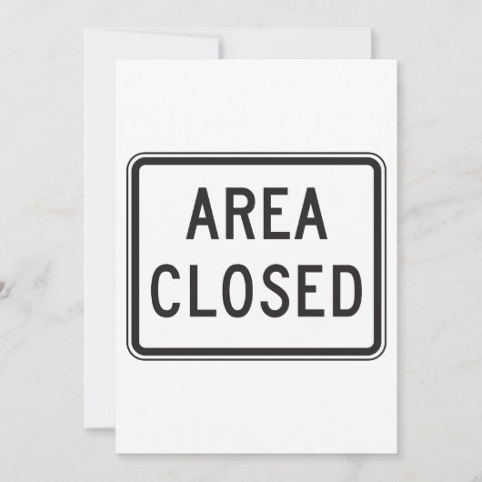 Bereich Sperrzone für Schilderwarnung Einladung (Vorderseite)