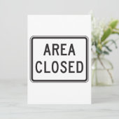 Bereich Sperrzone für Schilderwarnung Einladung (Stehend Vorderseite)