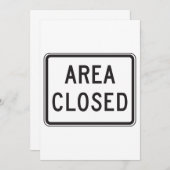 Bereich Sperrzone für Schilderwarnung Einladung (Vorne/Hinten)