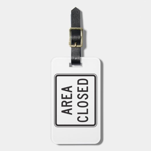 Bereich Sperrzone für Schilderwarnung Gepäckanhänger (Vorderseite vertikal)