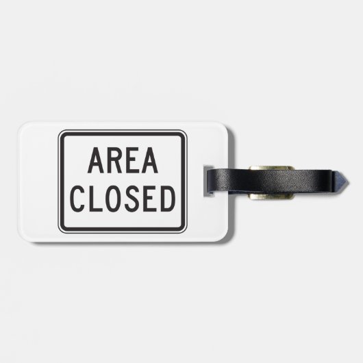 Bereich Sperrzone für Schilderwarnung Gepäckanhänger (Rückseite horizontal)