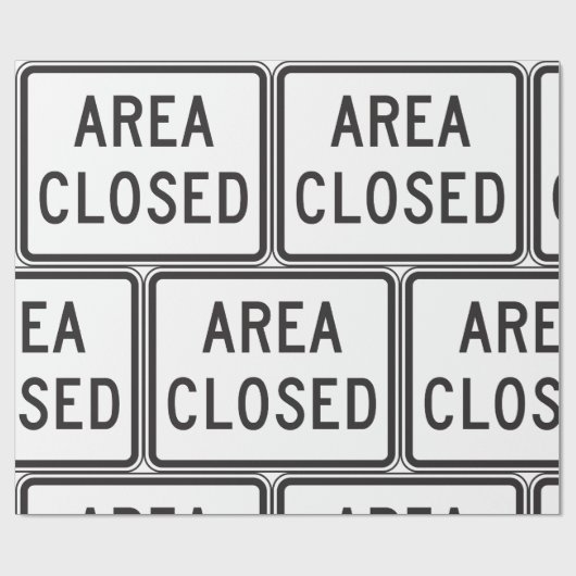 Bereich Sperrzone für Schilderwarnung Geschenkpapier (Flach)