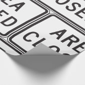 Bereich Sperrzone für Schilderwarnung Geschenkpapier