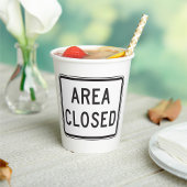 Bereich Sperrzone für Schilderwarnung Pappbecher