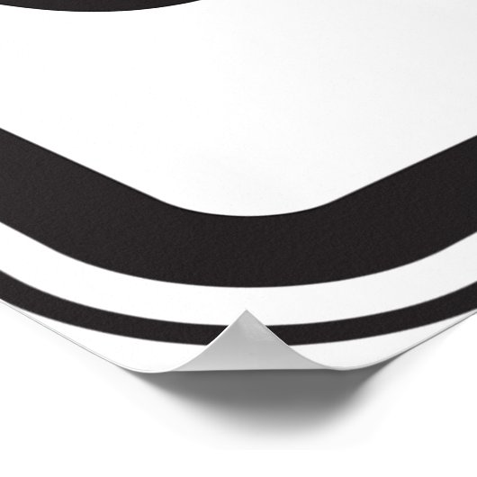 Bereich Sperrzone für Schilderwarnung Poster (Ecke)