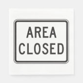 Bereich Sperrzone für Schilderwarnung Serviette (Vorderseite)