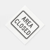 Bereich Sperrzone für Schilderwarnung Serviette (Ecke)