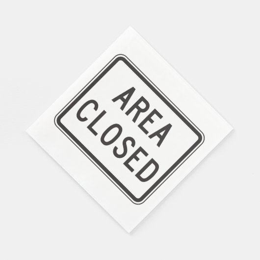 Bereich Sperrzone für Schilderwarnung Serviette (Ecke)