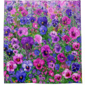 Bereich Stiefmütterchen Duschvorhang (Vorderseite)