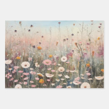 Bereich Wildblumen Umschlagpapier flaches Set von