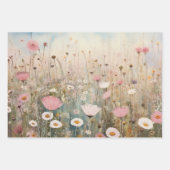 Bereich Wildblumen Umschlagpapier flaches Set von  Geschenkpapier Set (Vorderseite)