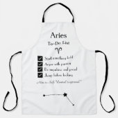 Bereiche - Aufgabenliste Schürze (Vorderseite)