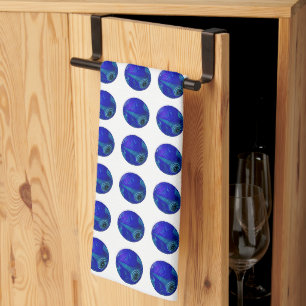 Bereiche der Strategie: Blue Polka Dots Lawls Geschirrtuch