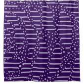 Bereiche und Streifen 2 - Lila Duschvorhang (Vorderseite)