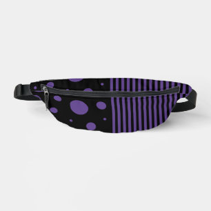Bereiche und Streifen in Lila und schwarz Bauchtasche